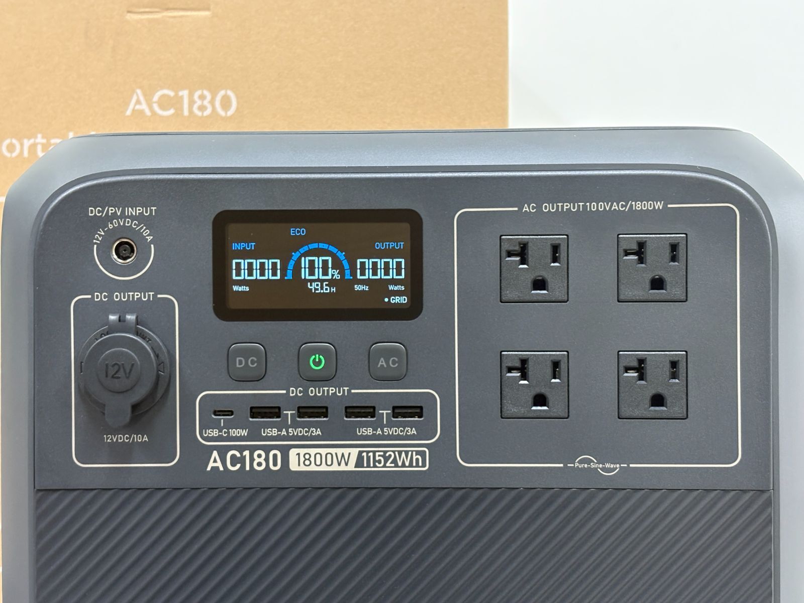 BLUETTI AC180 1800W 1152Wh Portable Power Station 39 Charges for Phone