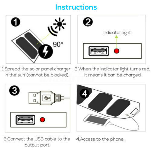 100W Solar Panel Folding PV Power Bank Outdoor Camping Hiking USB Phone Charger