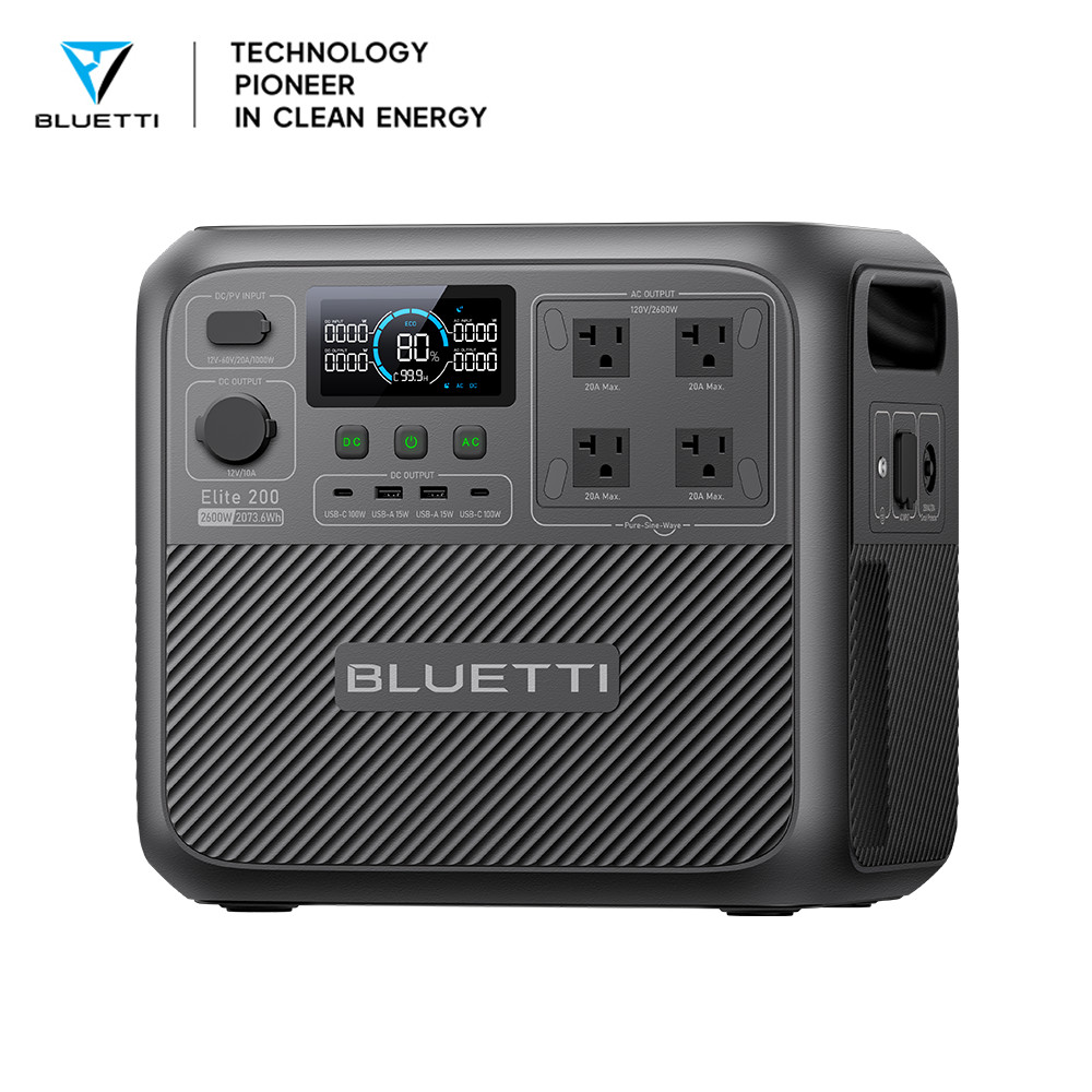 BLUETTI Elite 200V2 2600W 2073Wh Portable Power Station for RV/Road Trip/Camping