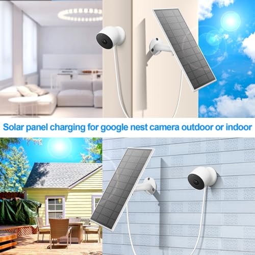 Solar Panel for Google Nest Camera Outdoor or Indoor(Battery Version), 1 Pack