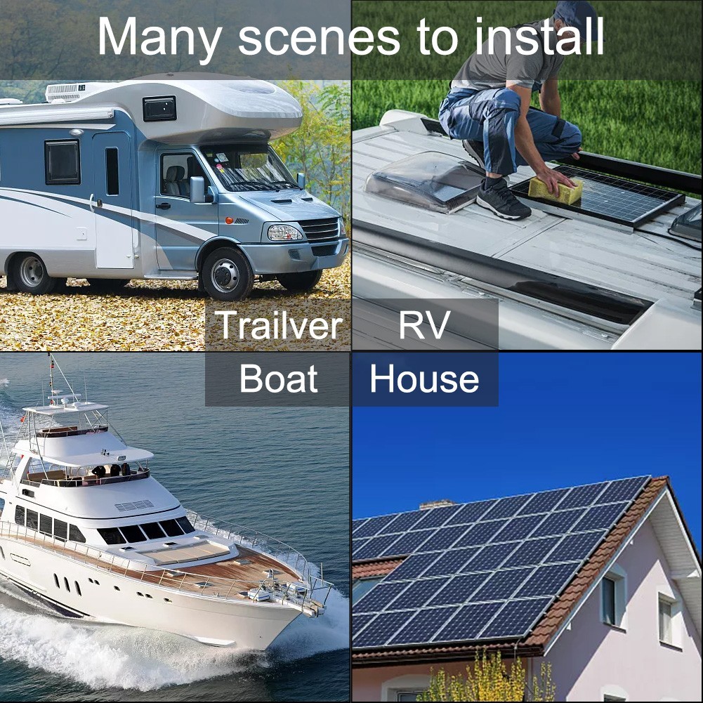 Controller Solar Panel 60A-10A Camping Cell Kit DC12-18V For Motorhome