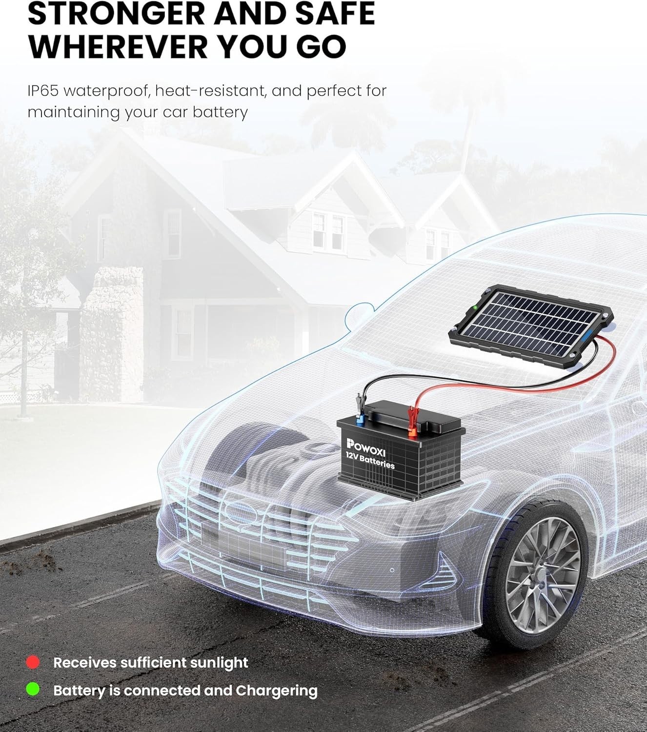 7.5W Solar Battery Trickle Charger Kit – Essential for Automotive & Marine Use