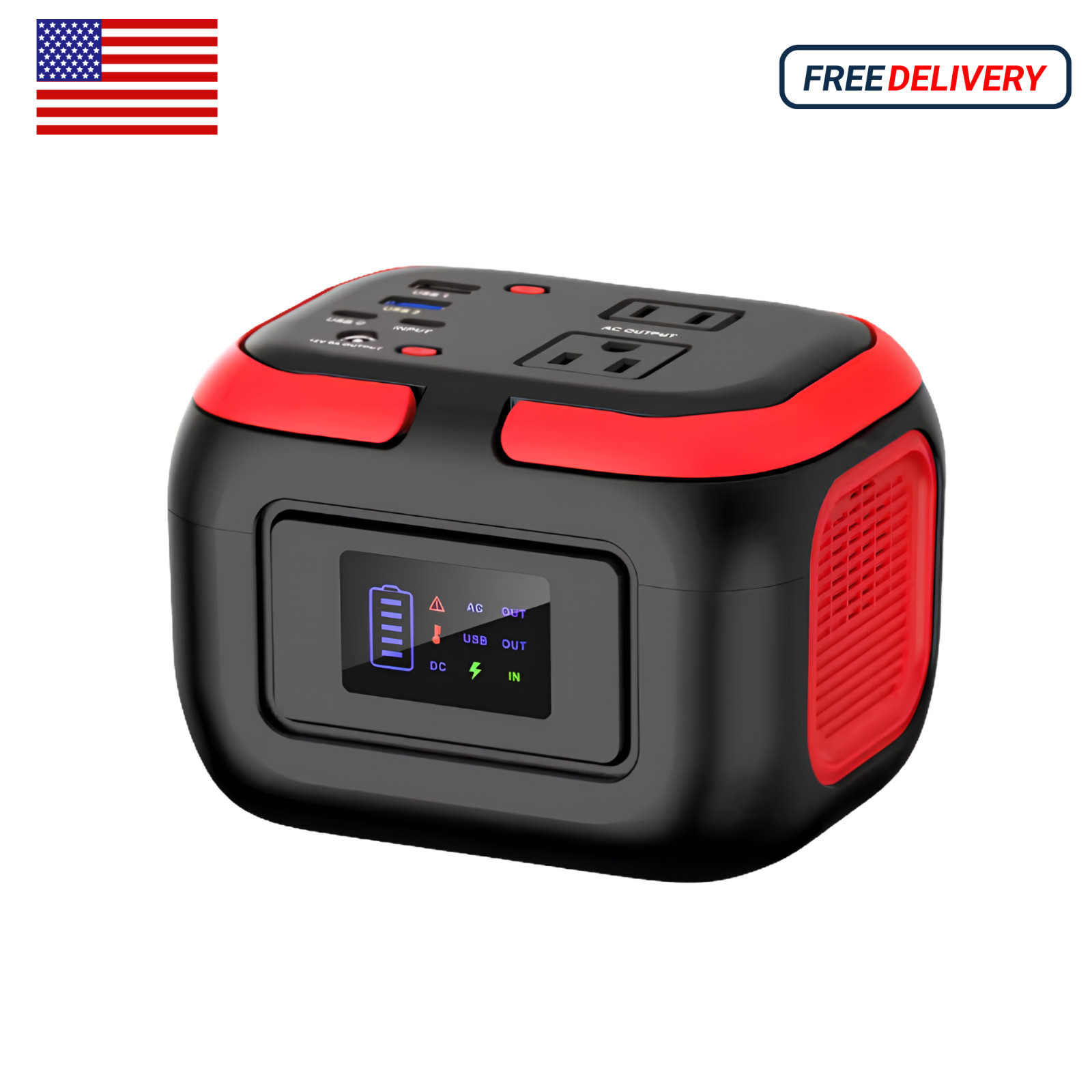 120W Portable Power Station 110V AC Outlet Solar Generator for Camping Travel RV