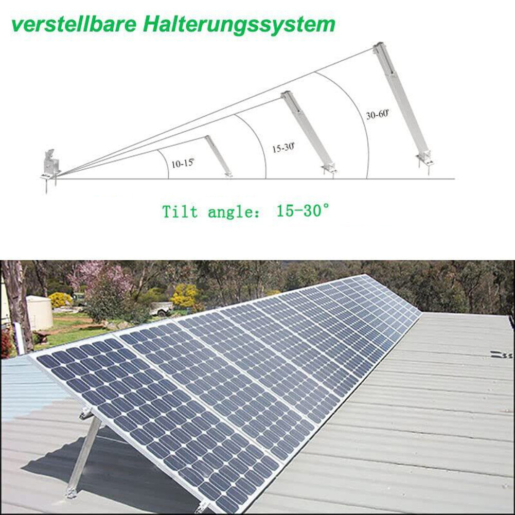 8 x Adjustable Solar Panel Mounting Brackets Tilt Mount Support For RV Roof Boat