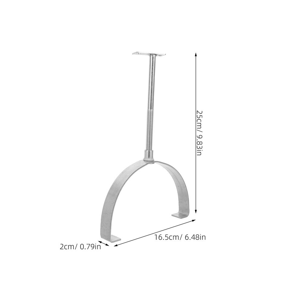 2Pcs Adjustable Silver Iron Lightning Protection Bracket for Tile Roofs
