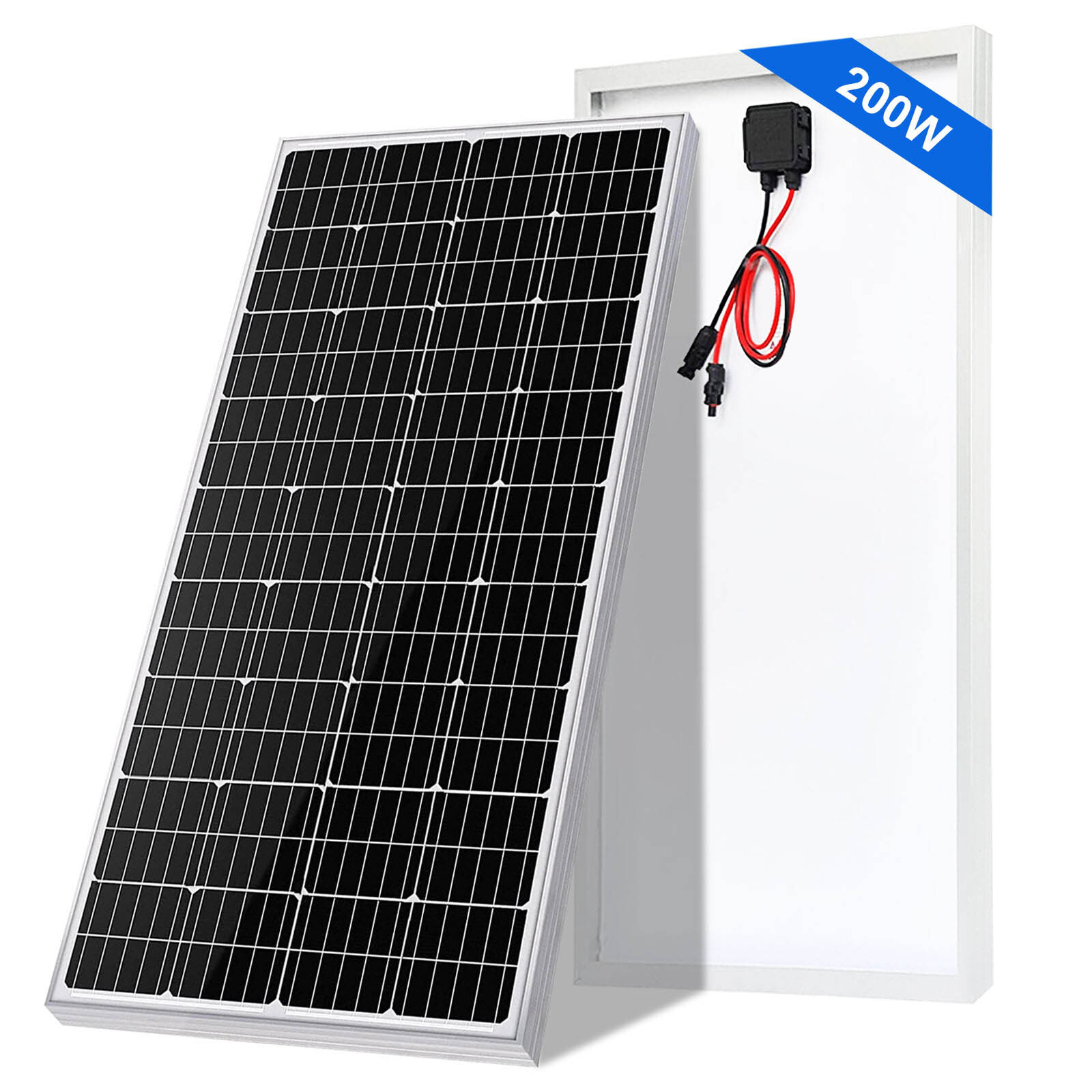 200W Mono Solar Panel 12V Charging Off-Grid Battery Power RV Home Boat Camping