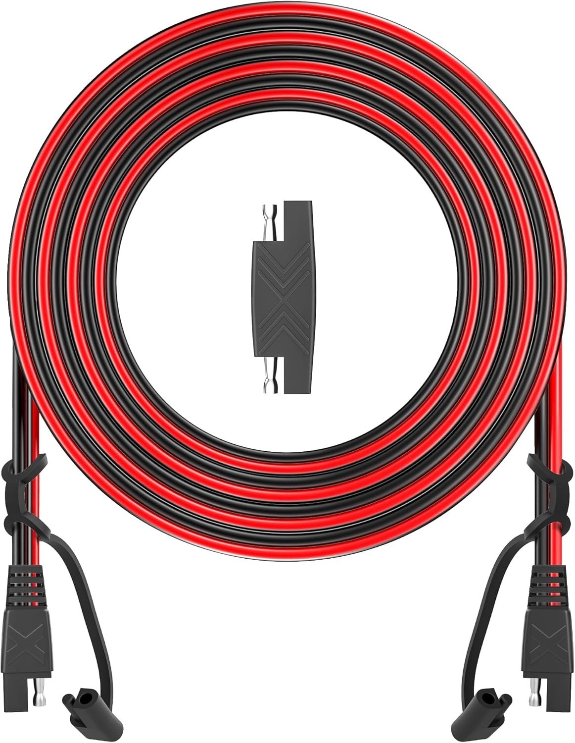 12Ft SAE Extension Cable 16AWG Quick Disconnect for Automotive Solar Panel