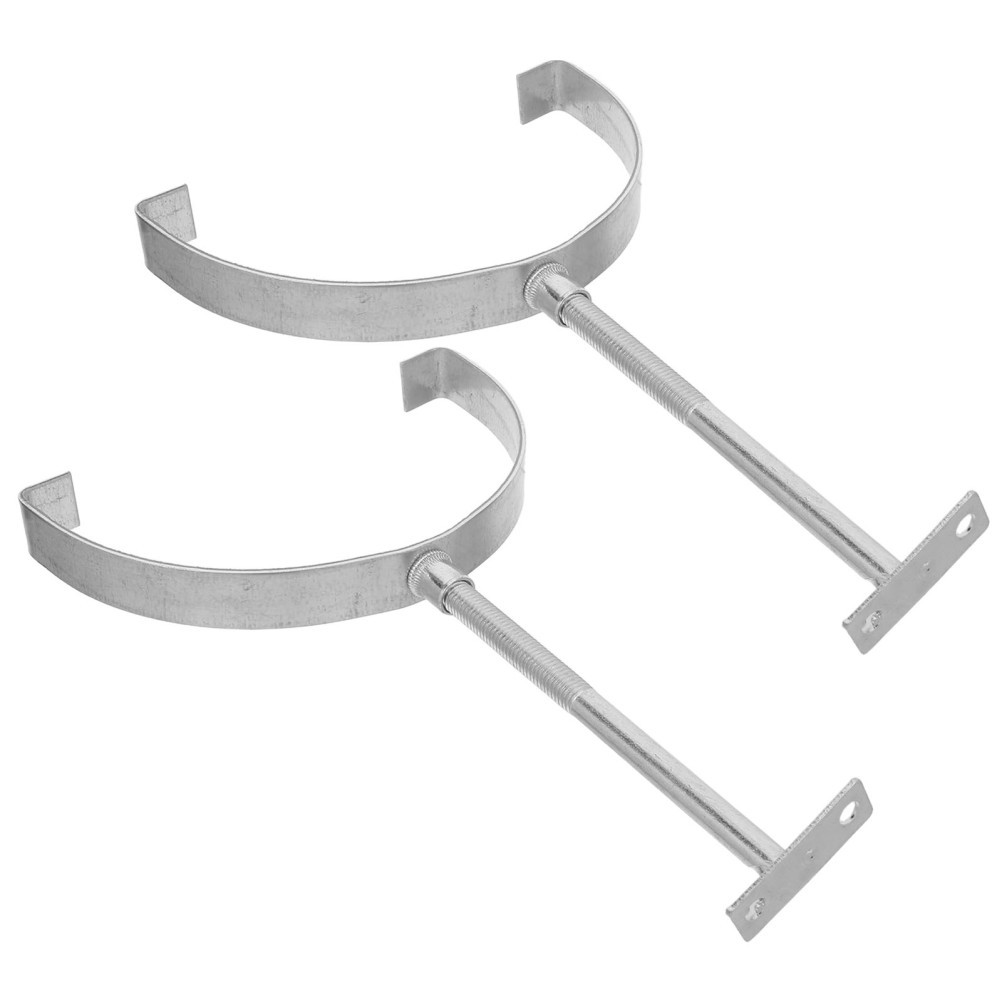 2Pcs Adjustable Silver Iron Lightning Protection Bracket for Tile Roofs