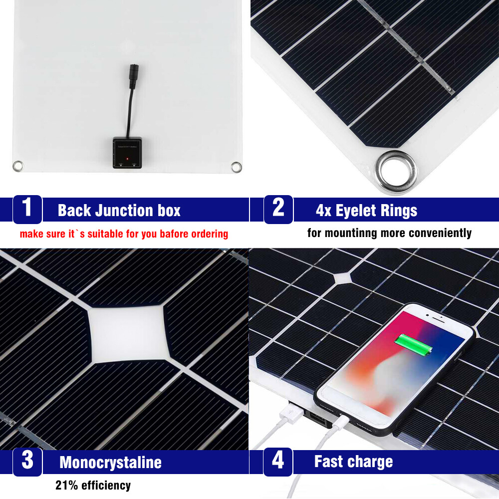 16000W Solar Power Generator Complete Solar Panel Kit 100A Home 110V Grid System