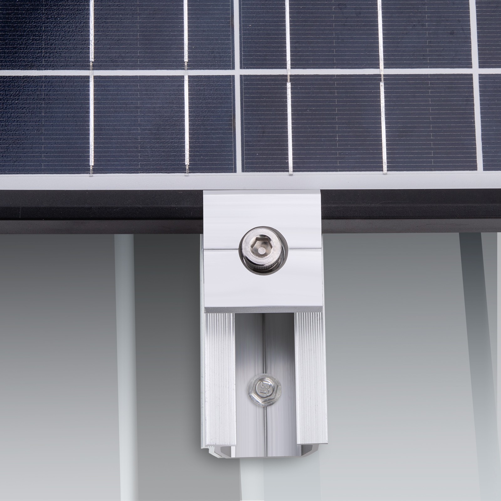 Solar Panel Mounting Rail Brackets Connector Kit for Metal/Tin/Flat/Sheet Roof