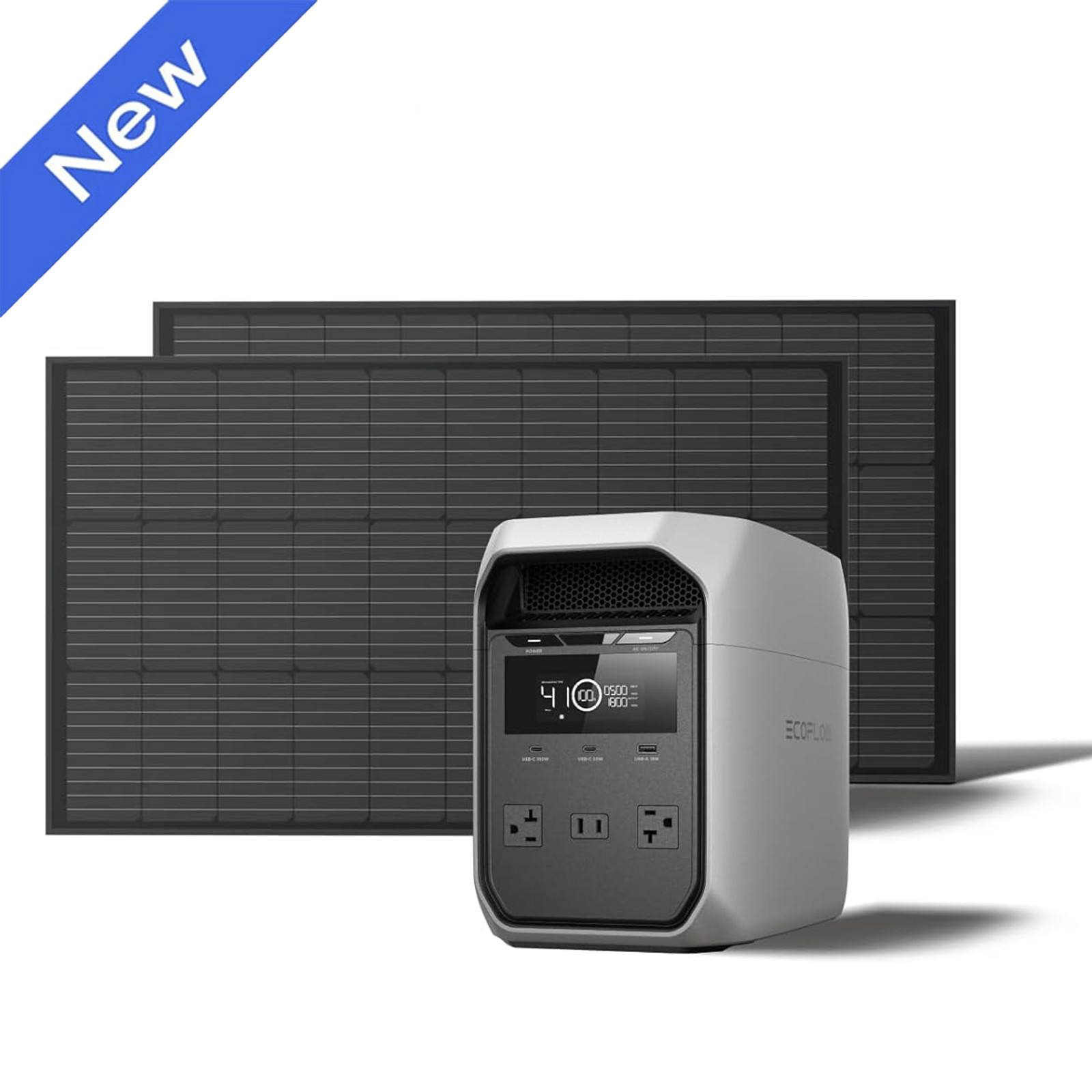 EcoFlow DELTA 3 Classic 1024Wh Portable Power Station with 2pcs 100W Solar Panel