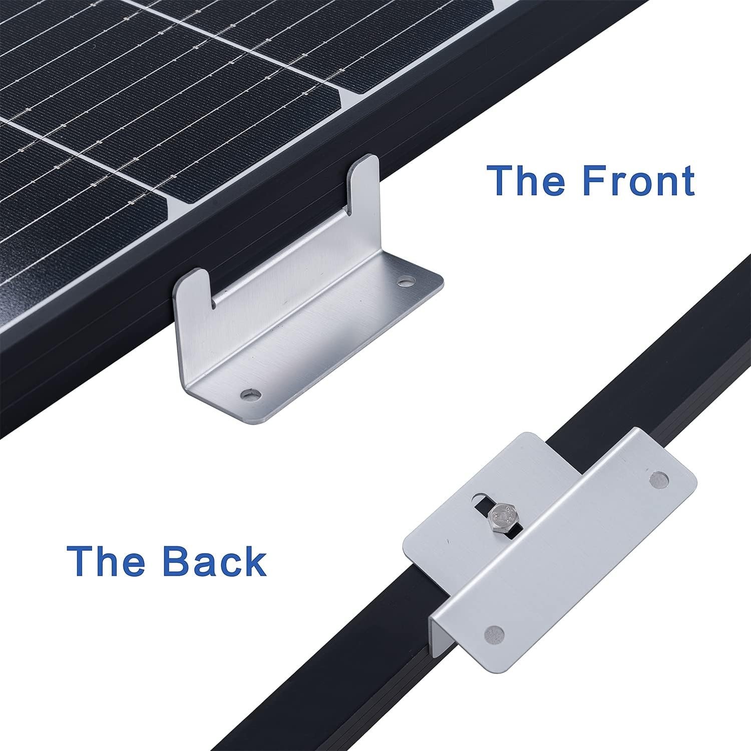 Z Brackets Solar Panel Mount – 4 Sets for RVs, Boats & Trailers Installation