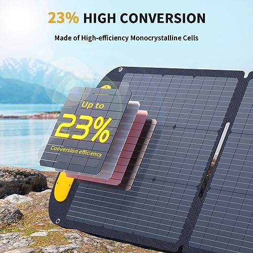 Portable Solar Panel for Solar Generator, 110W 19V Folding VS110 (110W/19V)