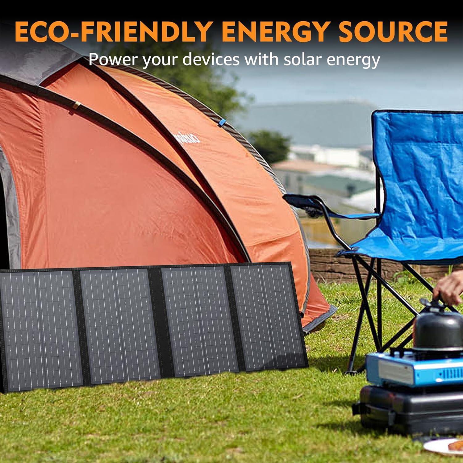 Portable Solar Panel 60W For Power Station Phone Outdoor Camping Trip Charging