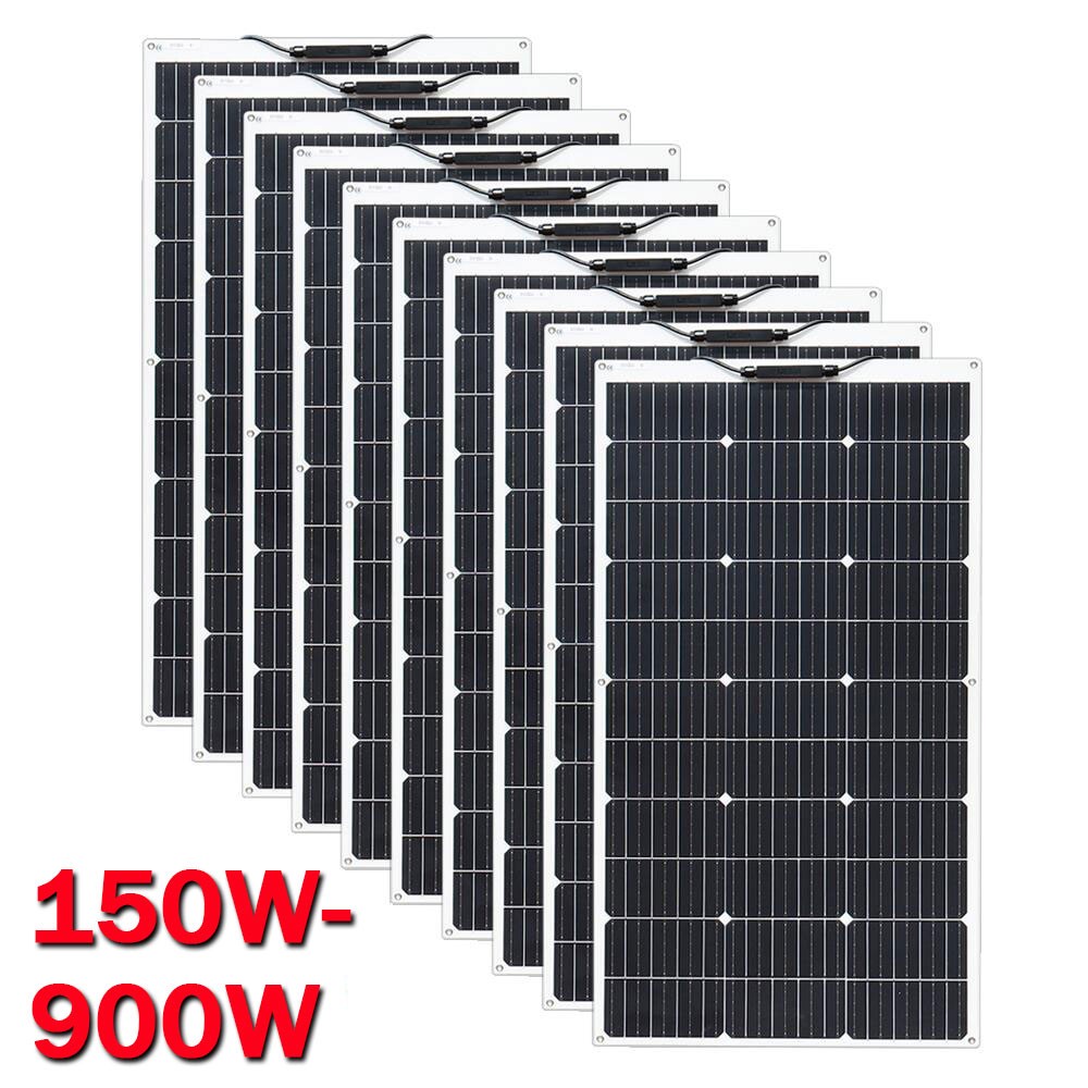 150Watt Flexible Mono Solar Panel 12V Volt Car Boat RV Home Rooftop Camping Roof