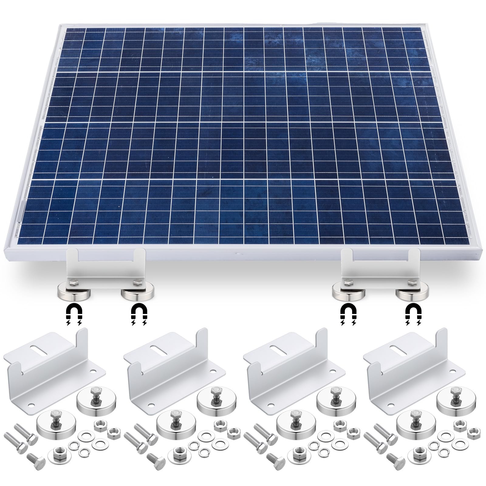 1200 Lbs No Drill Magnetic Solar Panel Mount Bracket Solar Panel Mounting Z B…