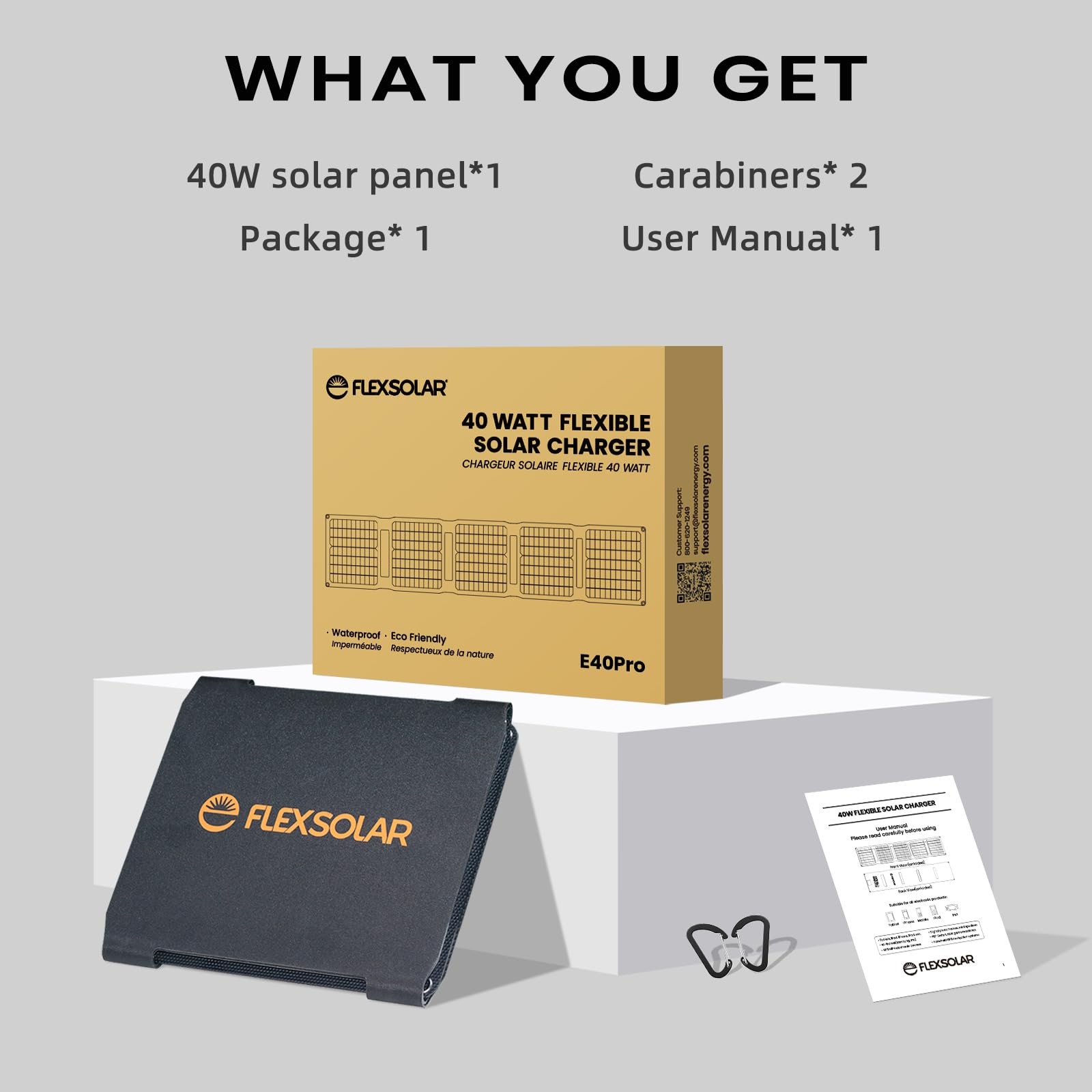 Upgraded 40W Portable Solar Panels Chargers with PD2.0 USB-C,QC3.0 USB-A and …