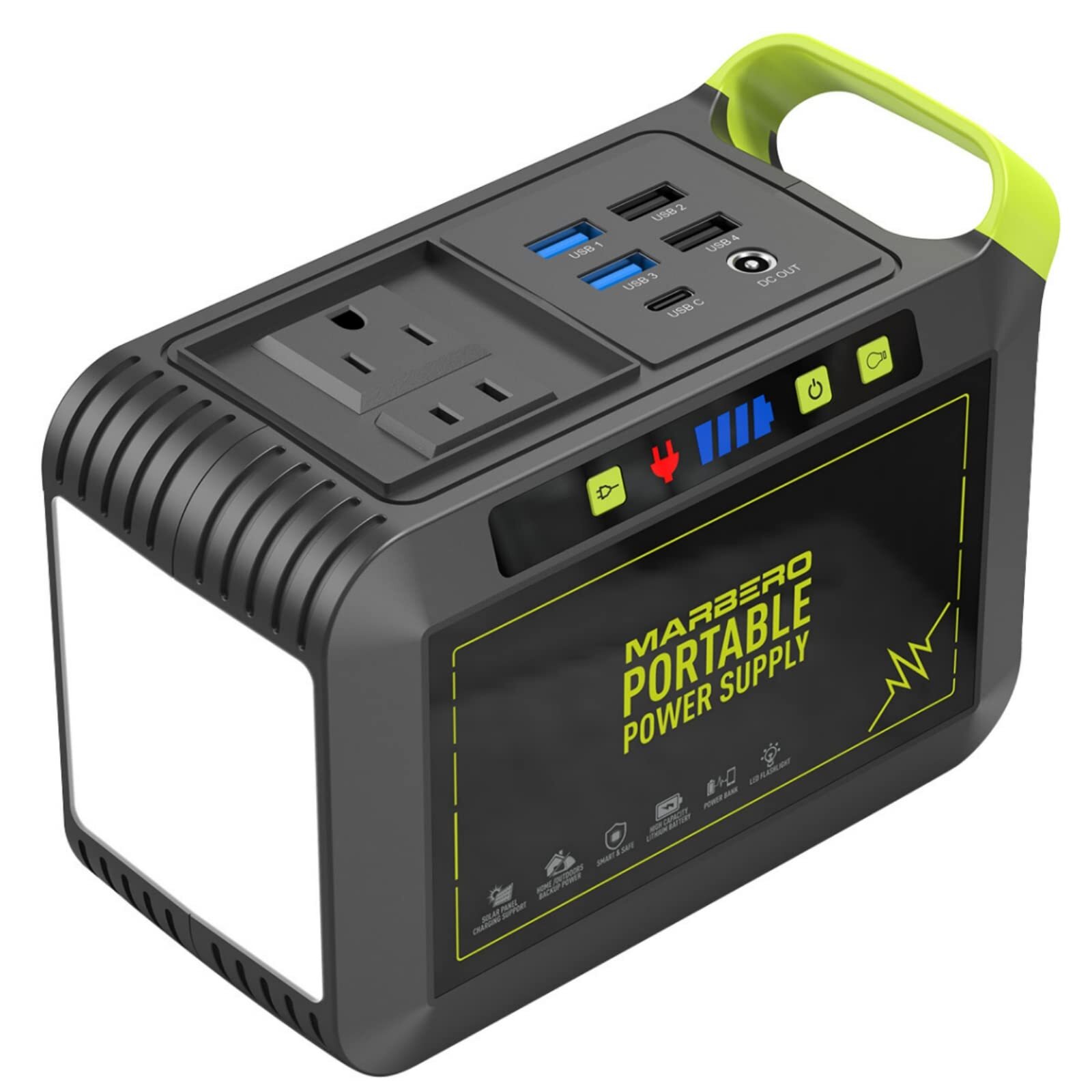 MARBERO 88Wh Portable Power Station 24000mAh Camping Solar Generator(Solar Panel