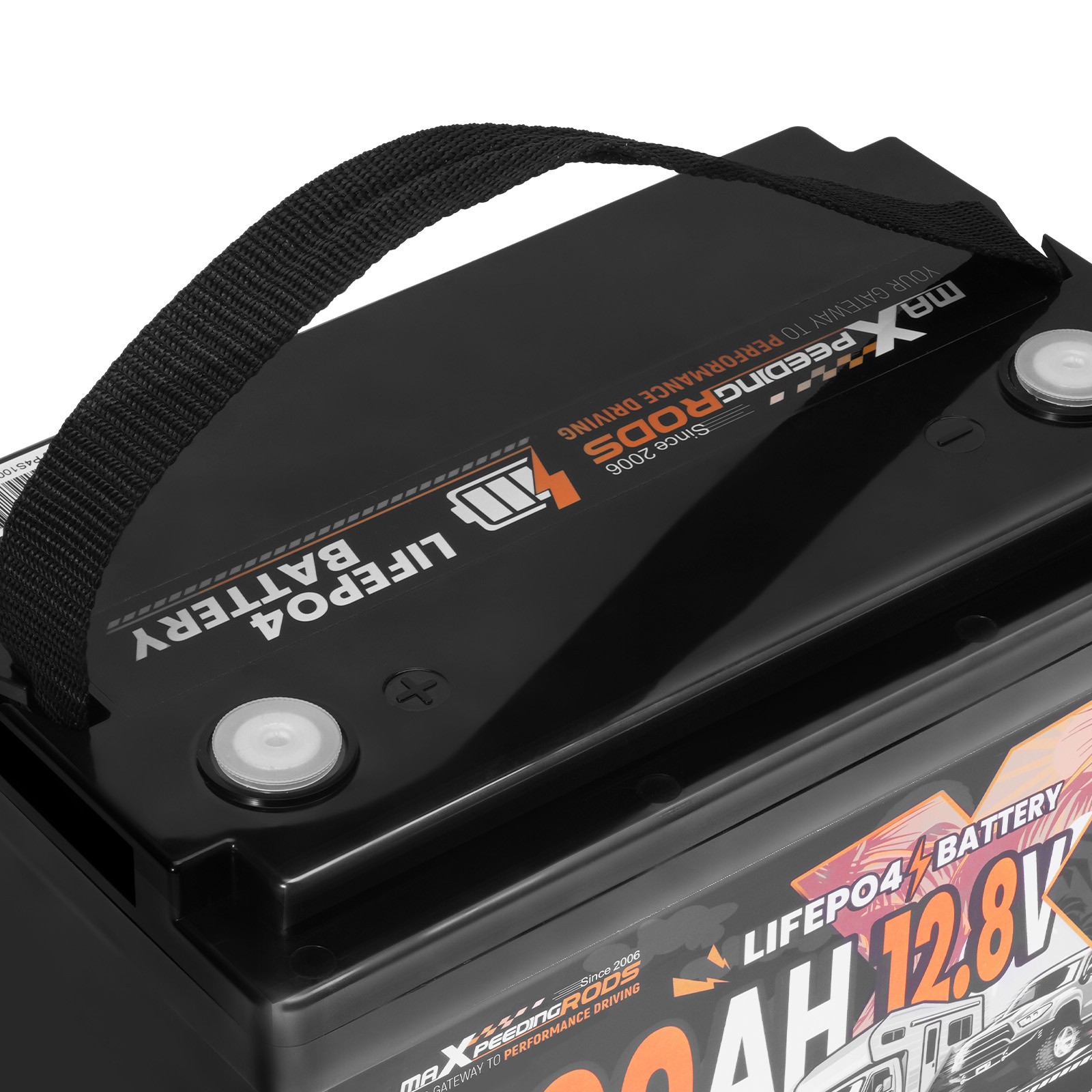 Marine Boat Battery 12V 100Ah LiFePO4, Built-in BMS, Expandable 20.48kWh