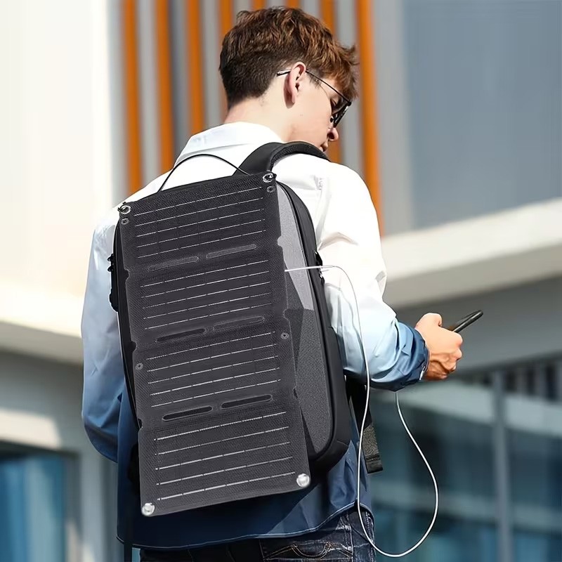 10W Foldable Solar Panel Charger USB 5V Power Bank Waterproof for Camping Hiking