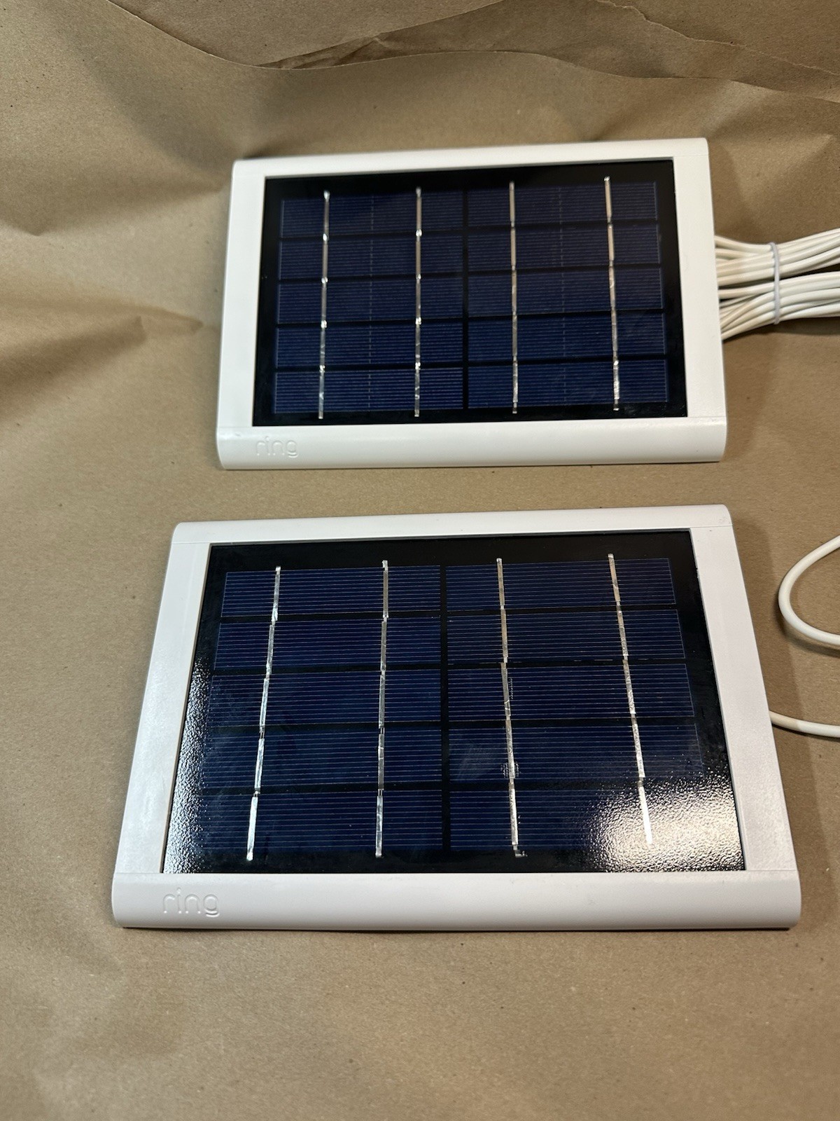 2X Ring Solar Panel for Ring Spotlight Cam Battery/Stick Up Cam Battery – White