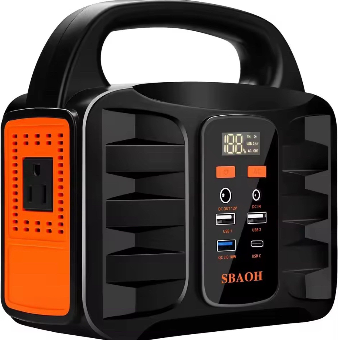 Portable Power Station 42000mAh Outdoor Solar Generator w/ 110V/150W (Peak 200W)