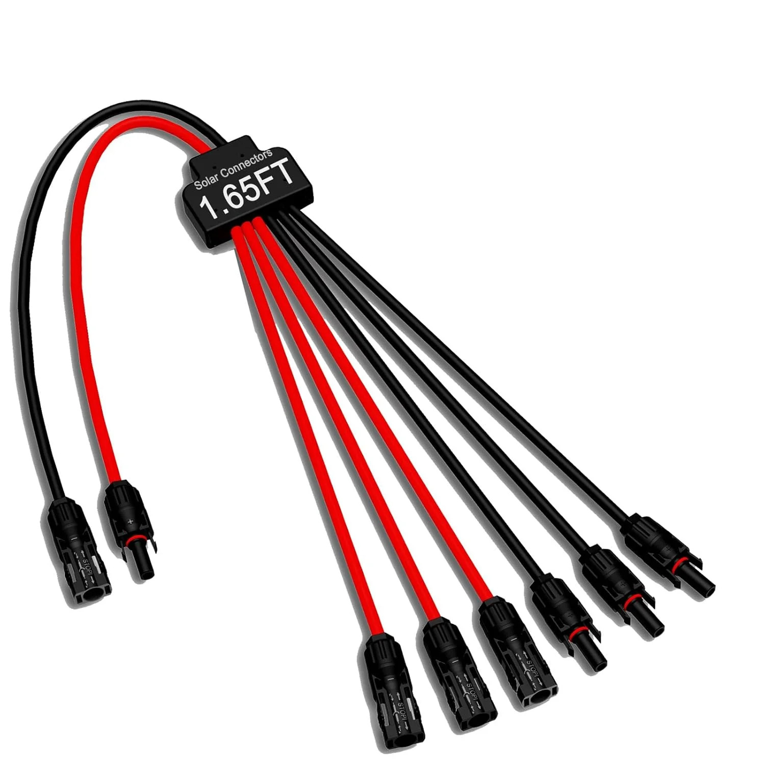 Solar Connectors for 3 Solar Panels, Tool-Free Solar Panel Wires and Connectors,