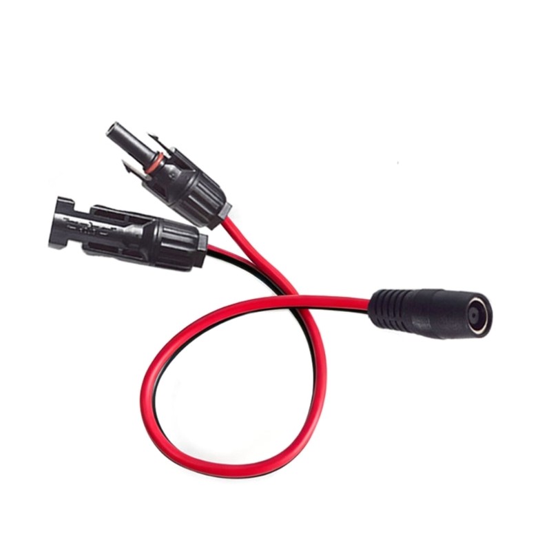 30/100cm 7.9 x 0.9 mm Female to Solar Charging Cable with Polarity Marking