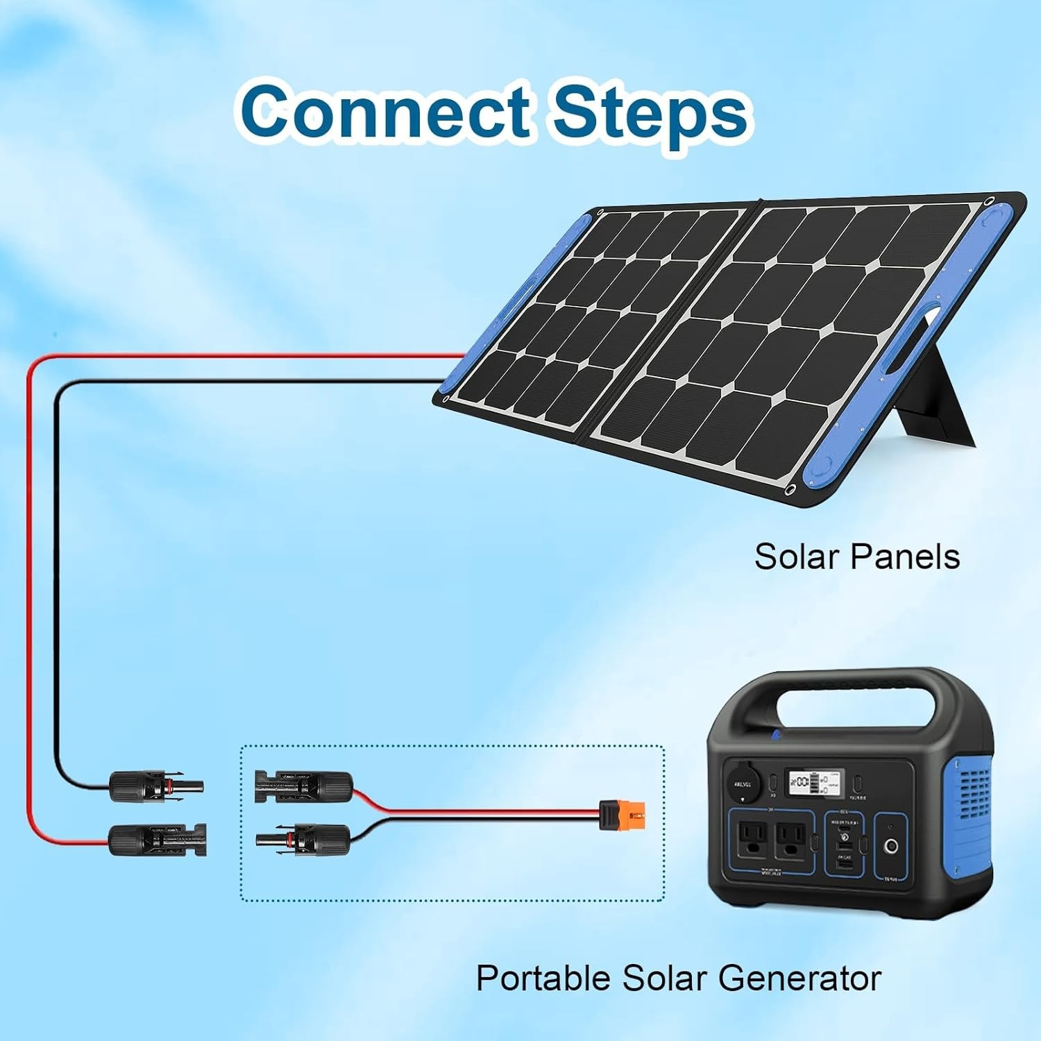 High-Performance 2FT Solar to XT60i Cable – Tinned Copper for Efficient Power
