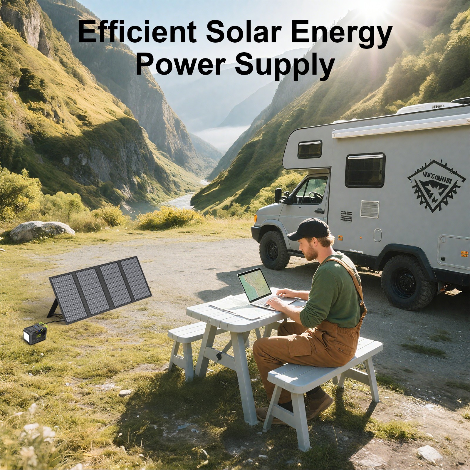 MHPOWOS Foldable 60W Mini Solar Panel Charger with USB-A USB-C Output for phones
