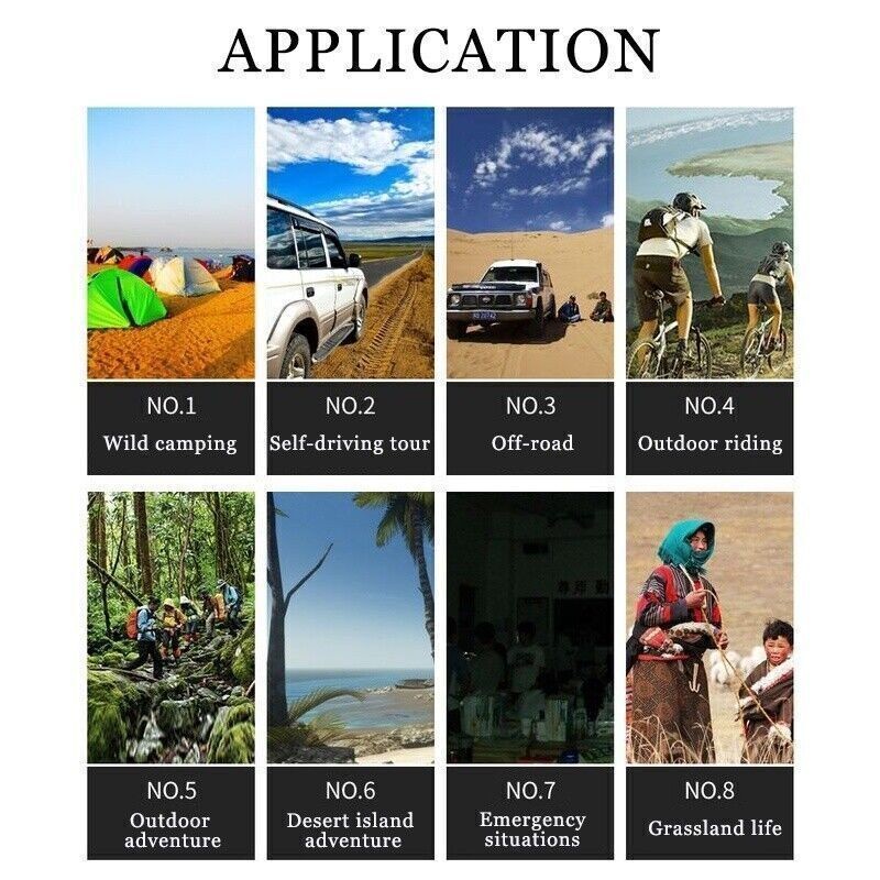Folding PV Power Bank Outdoor Camping Hiking USB Phone Charger 100W Solar Panel
