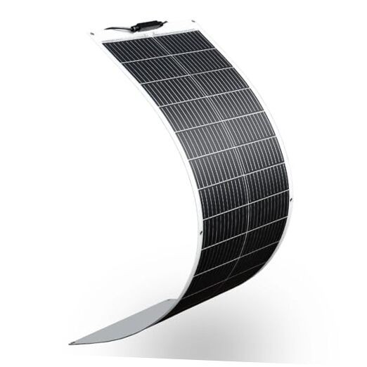 Flexible Solar Panel 100W 12V Monocrystalline Solar Cell Fiberglass White