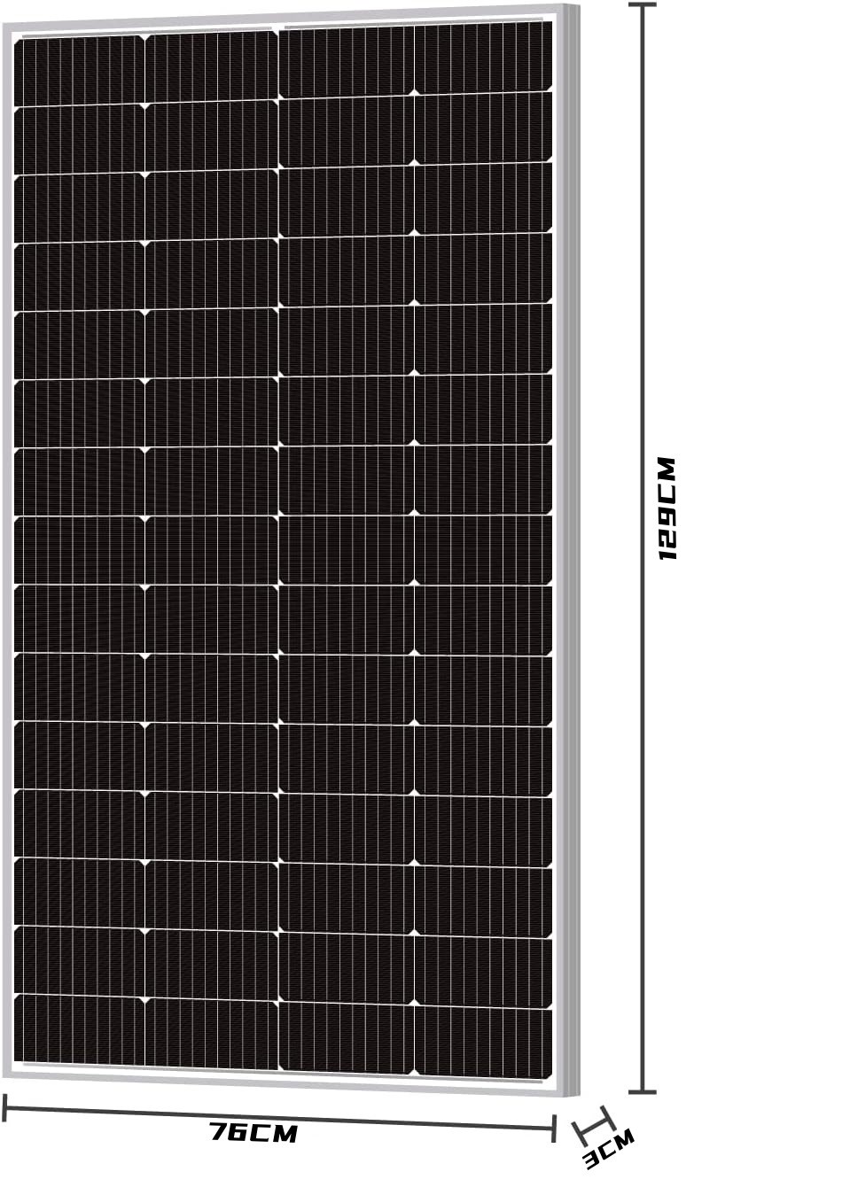 200W Solar Panel Mono Cell Module PV Power Charger 12V Solar Panels for Homes