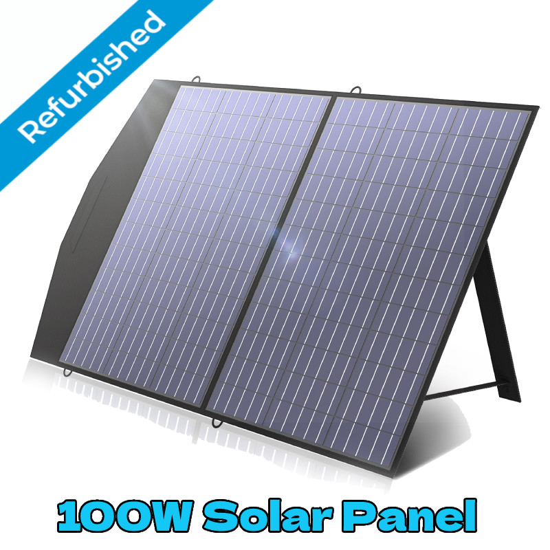 ALLPOWERS 100W Foldable Solar Panel Kit Outdoor Camp Power Station Refurbished