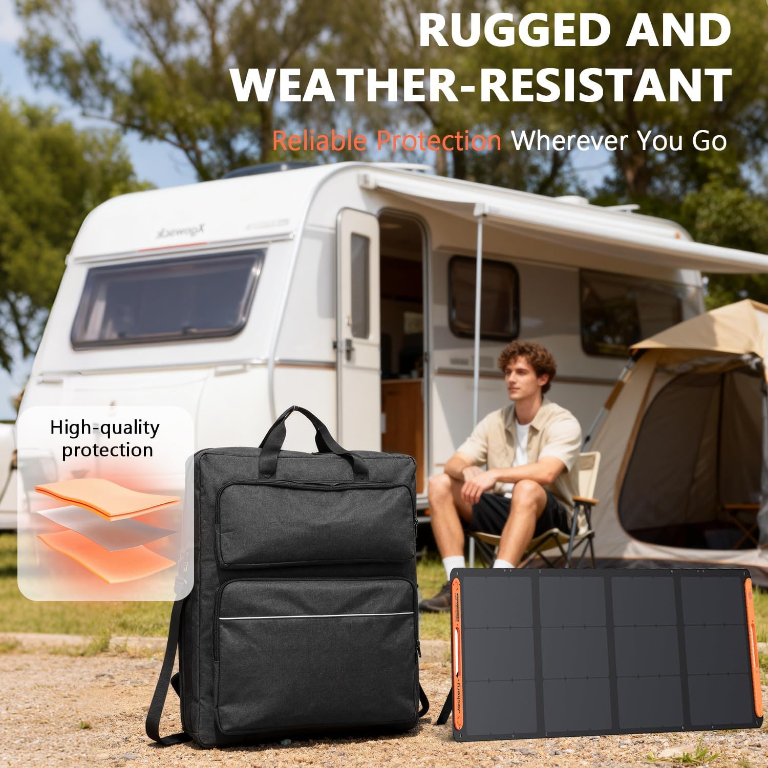 Solar Panel Carrying Case Compatible with Jackery Solarsaga 100W/100X/200W, Padd