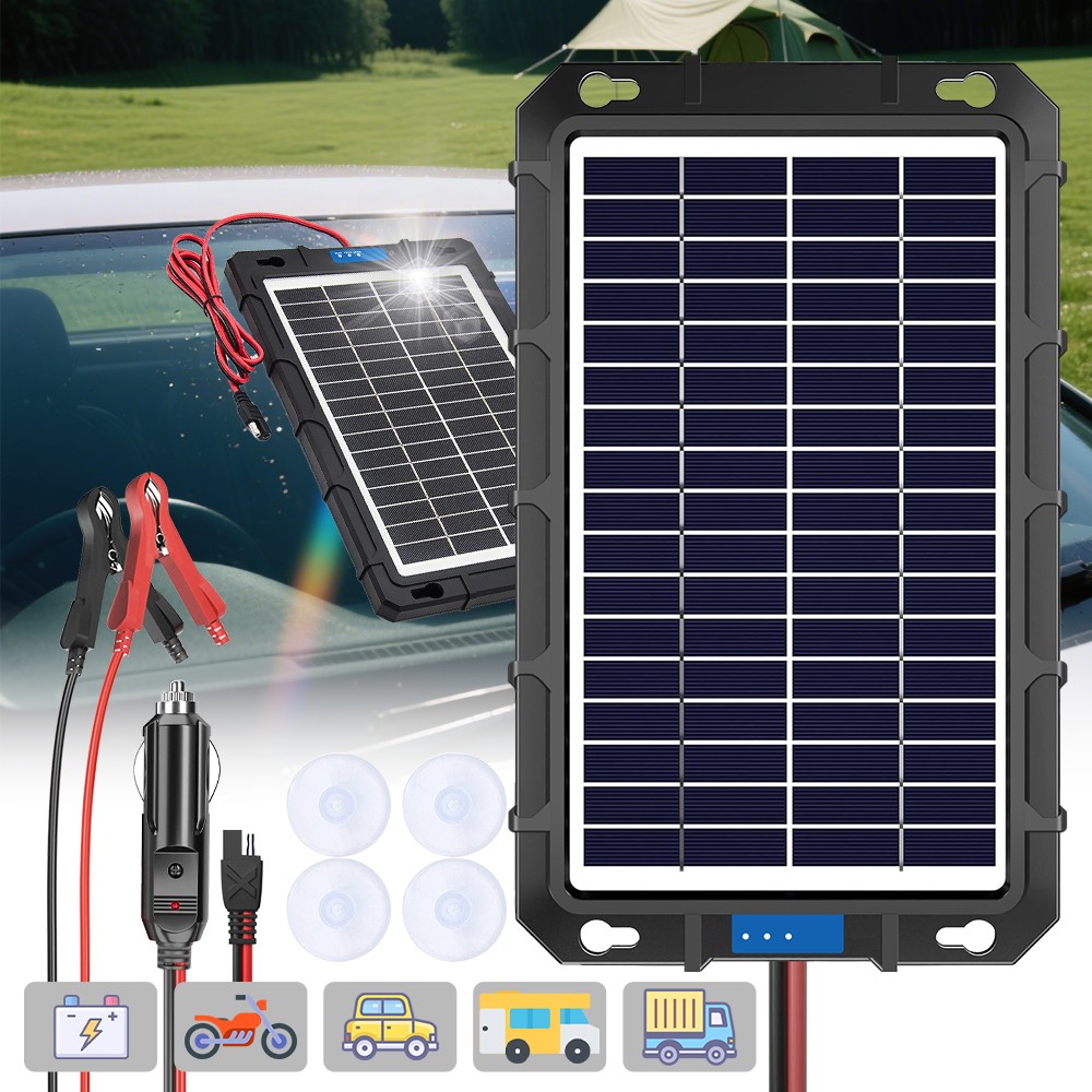 15W Solar Panel 18 Volt Trickle Battery Charger For Caravan Car Van Boat Kits