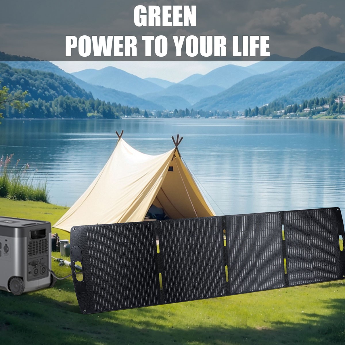 Foldable Portable Solar Panel Mono 100W 200W 400W for Power Station Camping RV