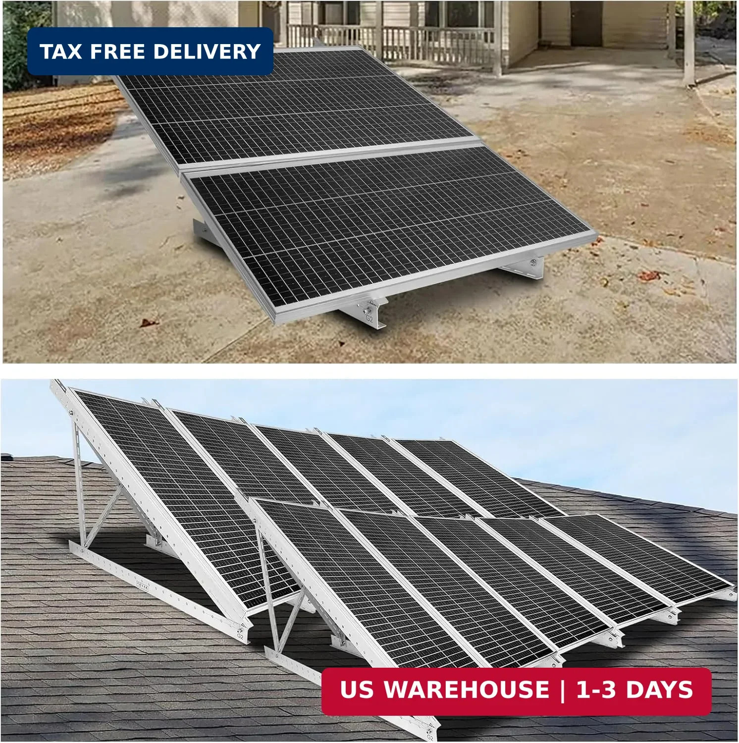 45 Inches Solar Panel Mount Brackets for 100-400 Watts Solar Panel with Enhanced