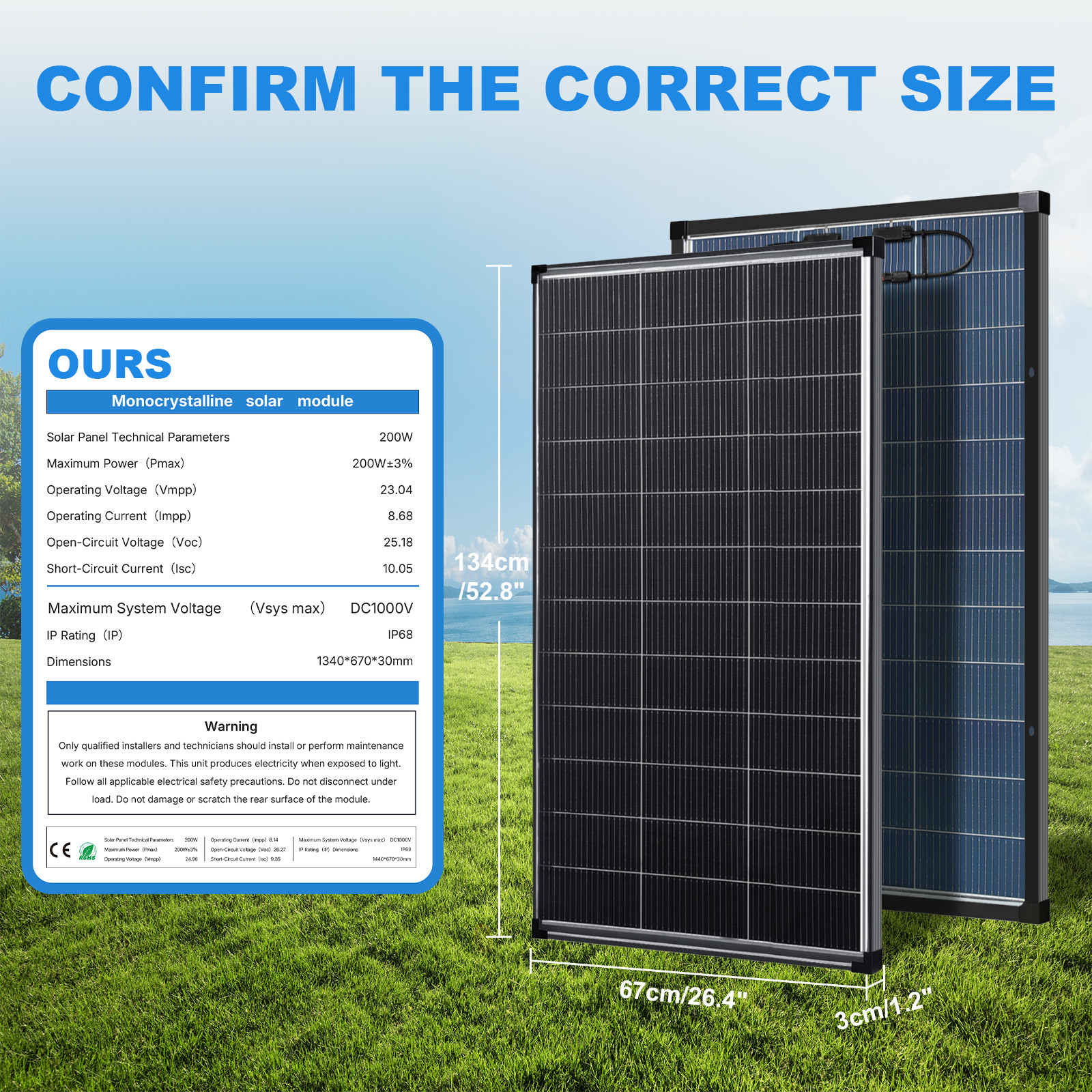 N-Type 18BB Bifacial Solar Panels 25% High Conversion RV Home Off-Grid Battery
