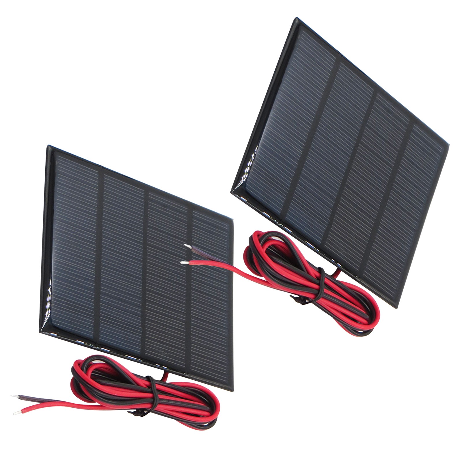 2Pcs Solar Panel Cell Module Epoxy Charger For Charging Cellphones DC Batteries