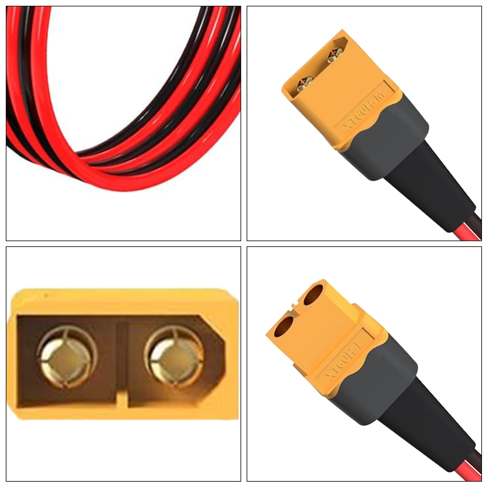 10 AWG XT60 to XT60 Female to Male Connector Solar Extension Charging Cable