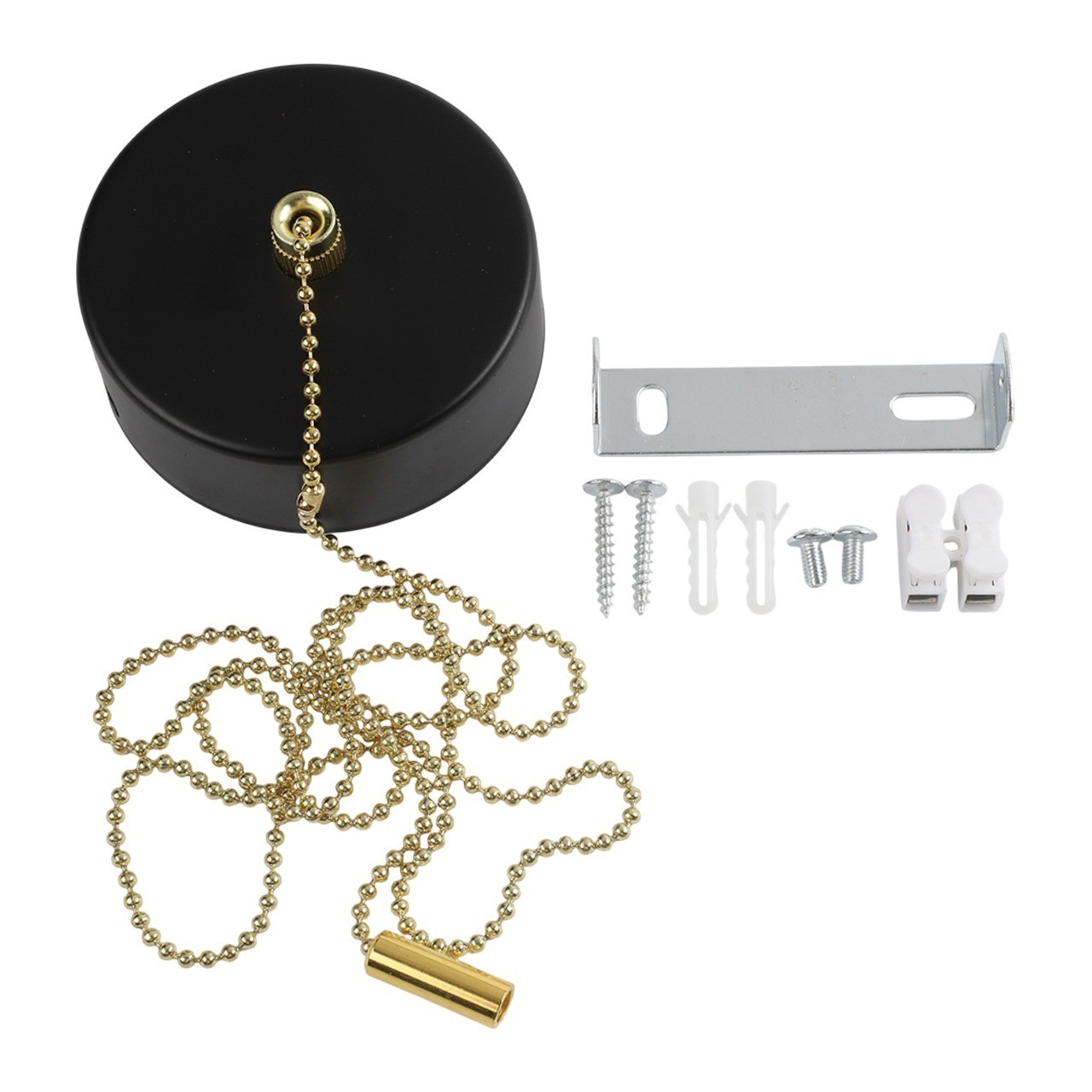 Modern Chrome Pull Cord Light Switch for Bathroom and More with 100cm Chain