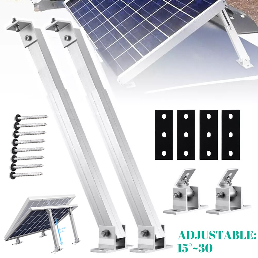 Solar Panel Stand Mounting Brackets Aluminum Alloy Adjustable Tilt for Roof Wall