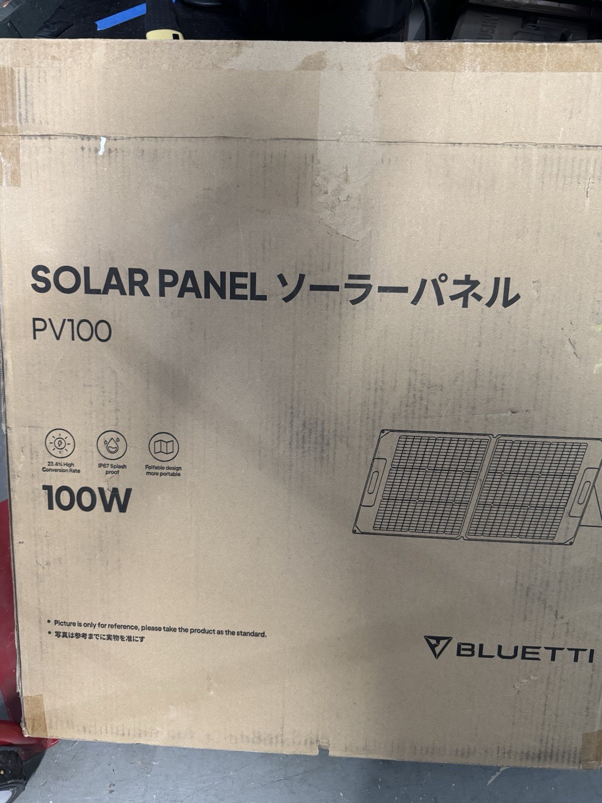 Open BoxBluetti Portable Foldable 100W Solar Panel PV100 OLDER MODEL