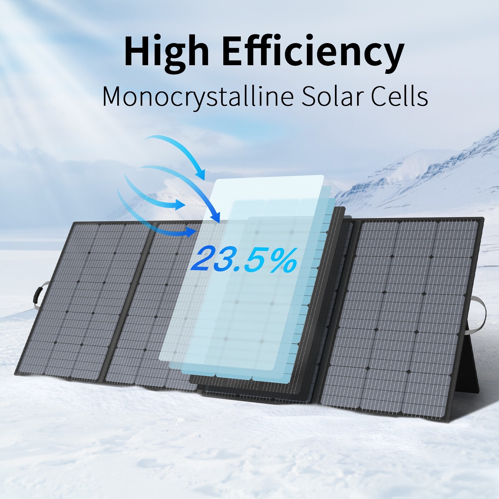 MHPOWOS 110 220 400W Solar Panel Kit Foldable Charges for Portable Power Station