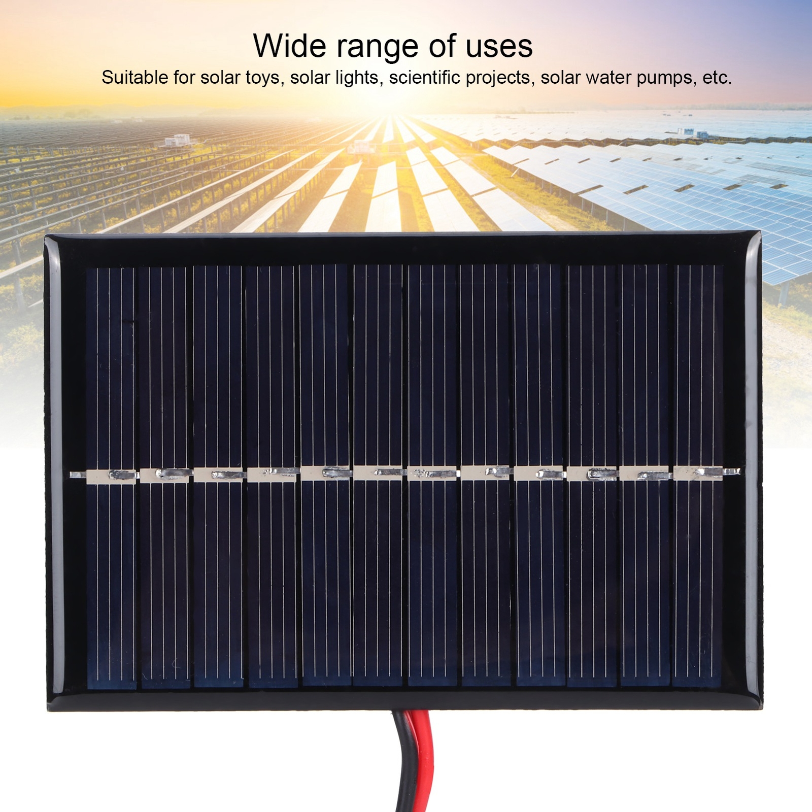 0.6W 6V Solar Panel Module Polysilicon Solar Charger For Toys Lights 3.7V AC