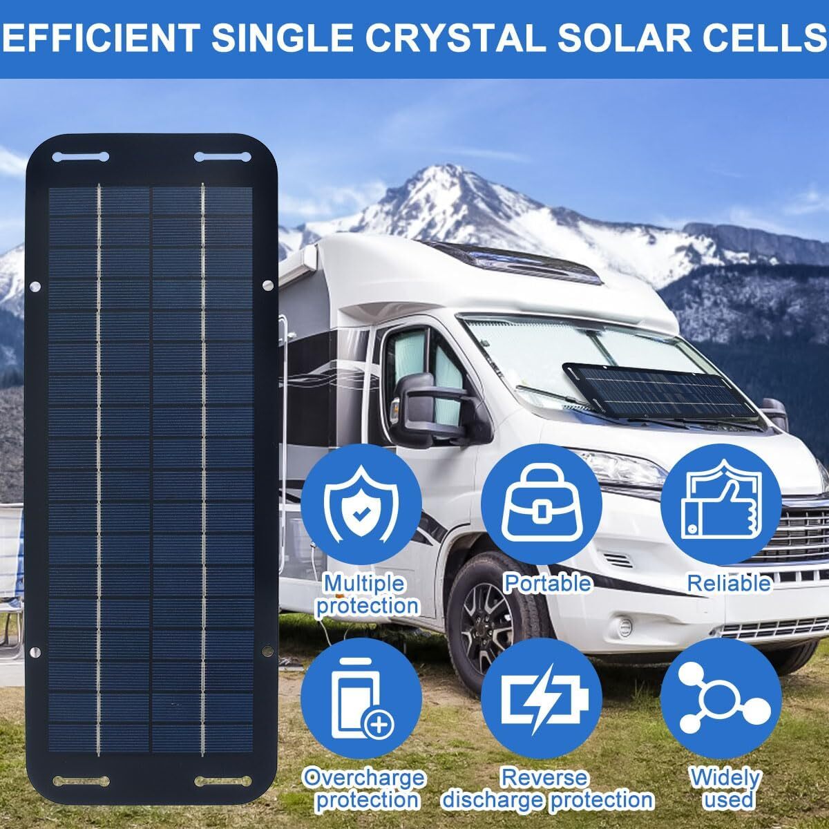 30W 12V 1/2/3 x USB Solar Panel Power Bank Outdoor Camping Hiking Phone Charger