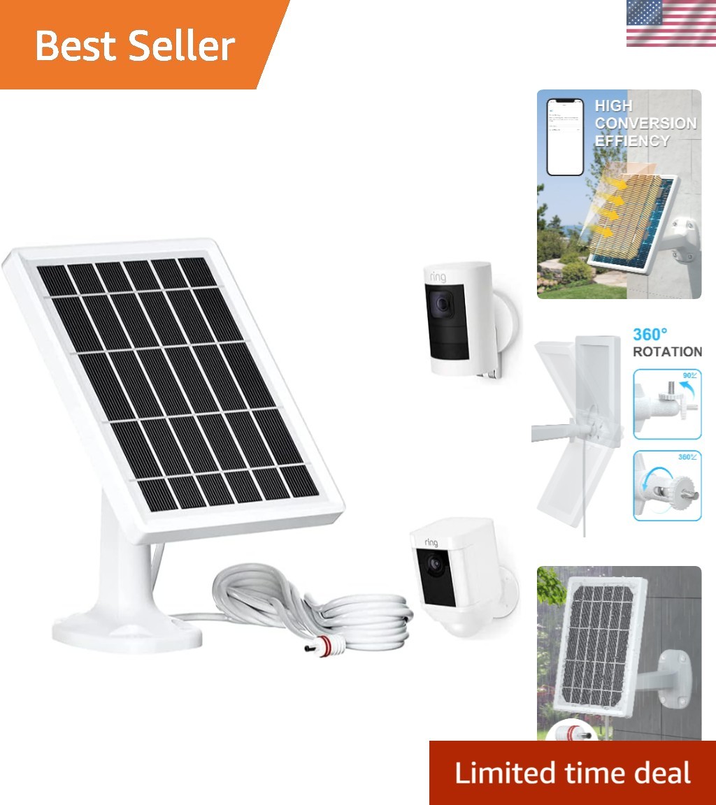 Compact Solar Panel for Ring Cameras – Easy Installation & Durable Design
