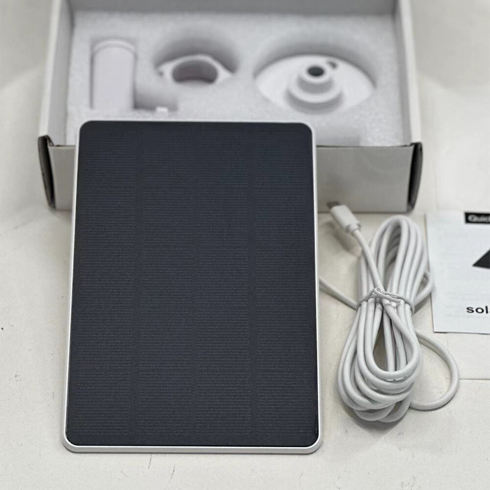 Solar Panel for Security Camera W/ Micro USB&USB-C Ports 9.8ft Cable Waterproof