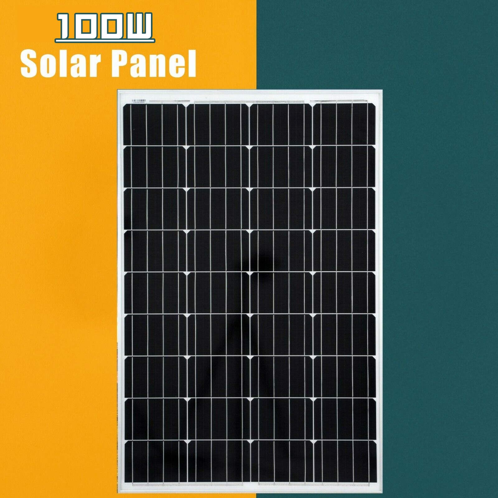 PFCTART 100 Watt Solar Panel Monocrystalline 12V for Camping RV Marine off-grid